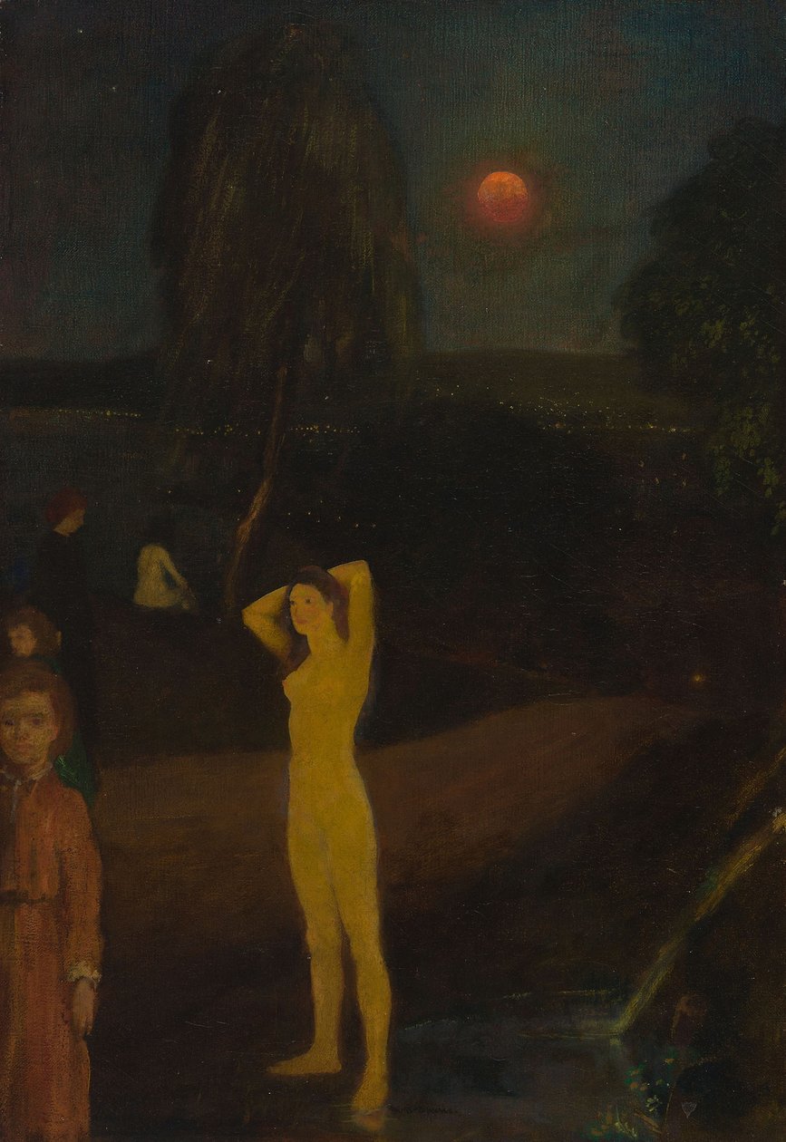 Teli gömbölyű Hold alkotó: Arthur Bowen Davies