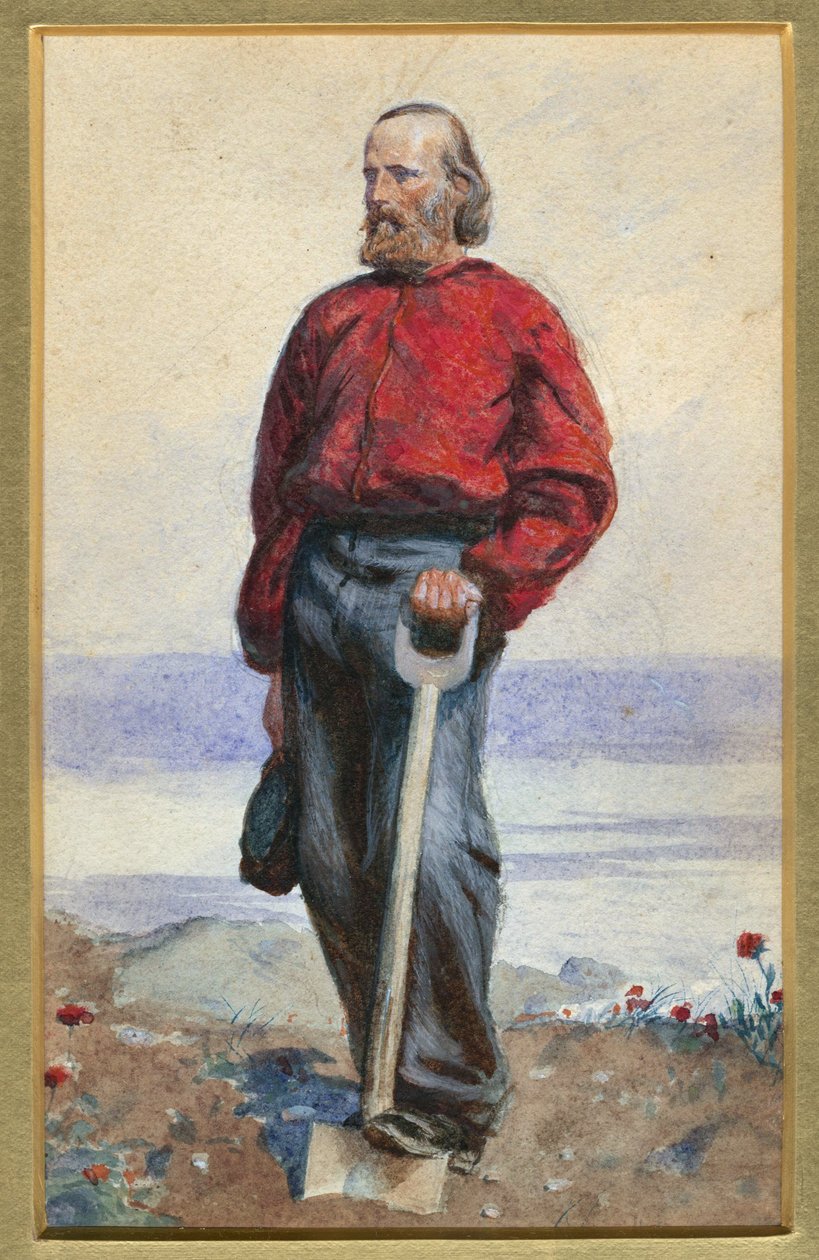 Giuseppe Garibaldi a Capri-szigeten - Arthur Boyd Houghton életműve (1836-1875) - 1860 - Akvarell papíron - 25,5x18 - Magángyűjtemény alkotó: Arthur Boyd Houghton