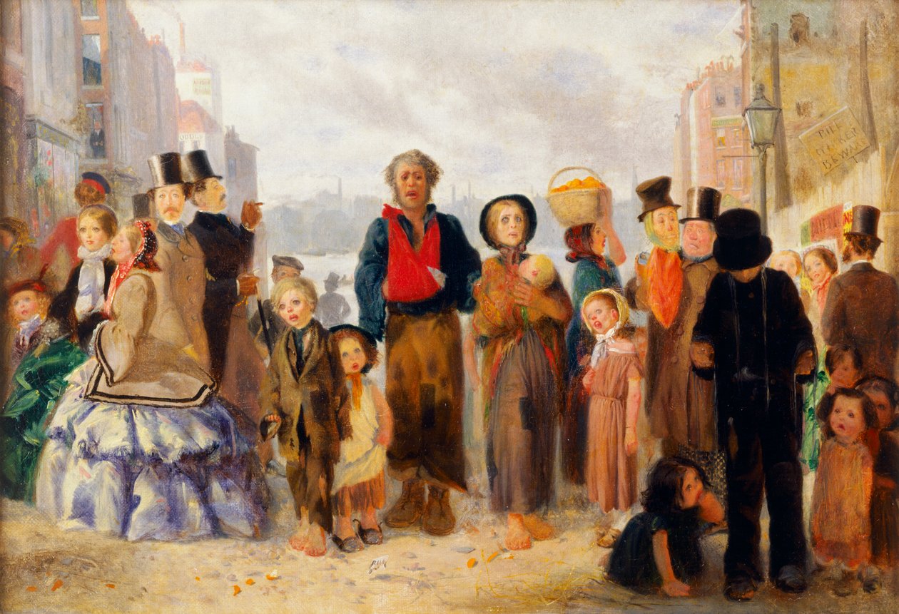 Vándorénekesek (olaj, vászon) alkotó: Arthur Boyd Houghton
