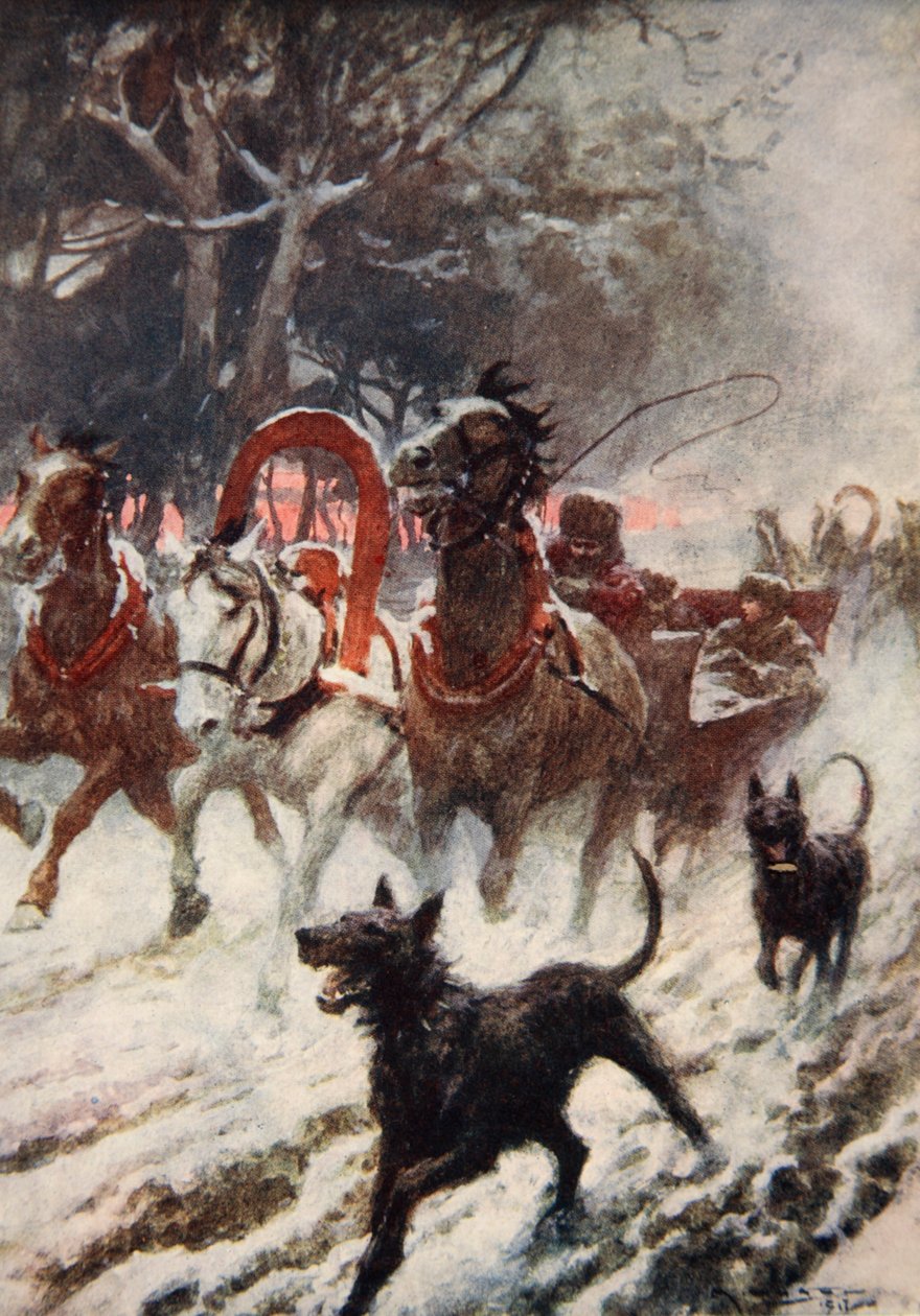 Cseh Erzsébet ellopja a magyar koronát (színes litó) alkotó: Arthur C. (after) Michael