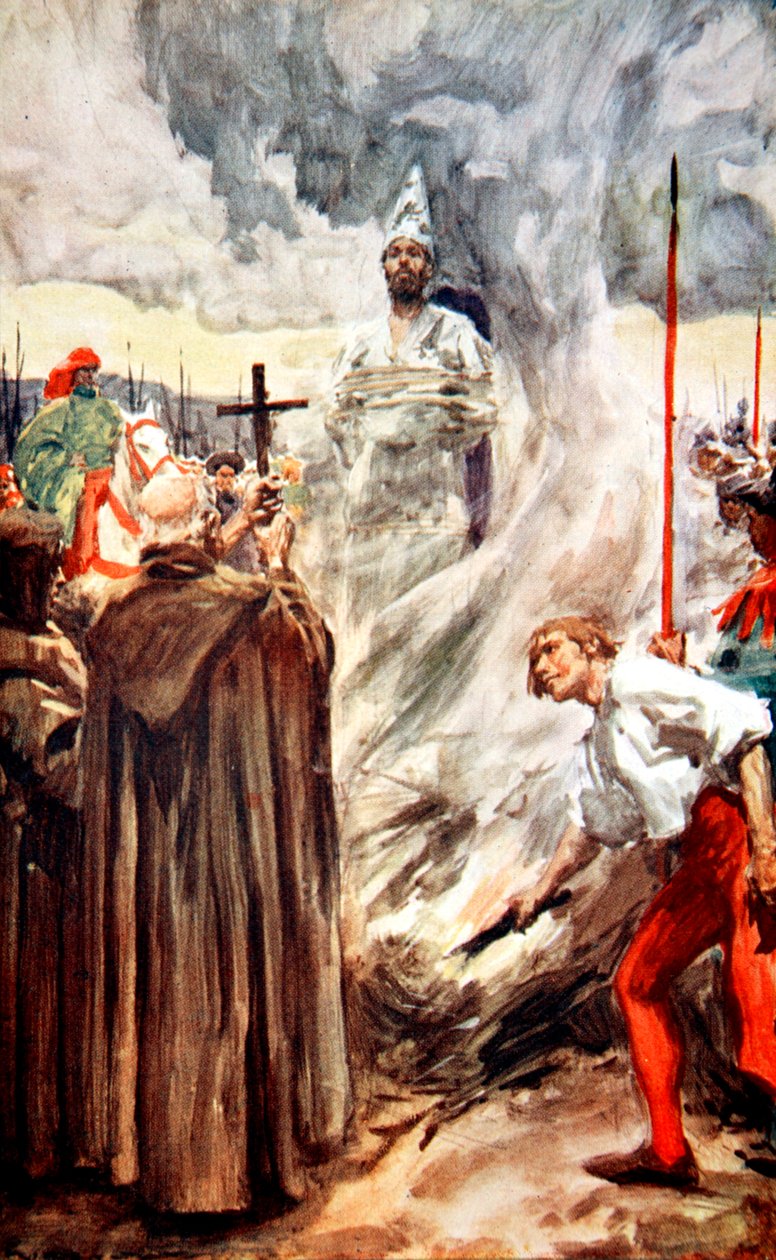 Husz János felgyújtása, 1415. július 6., 1913. alkotó: Arthur C Michael