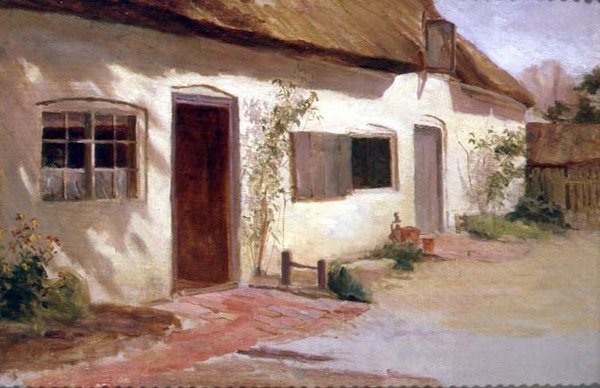 Kilátás egy nyaralóra alkotó: Arthur Claude Cooke