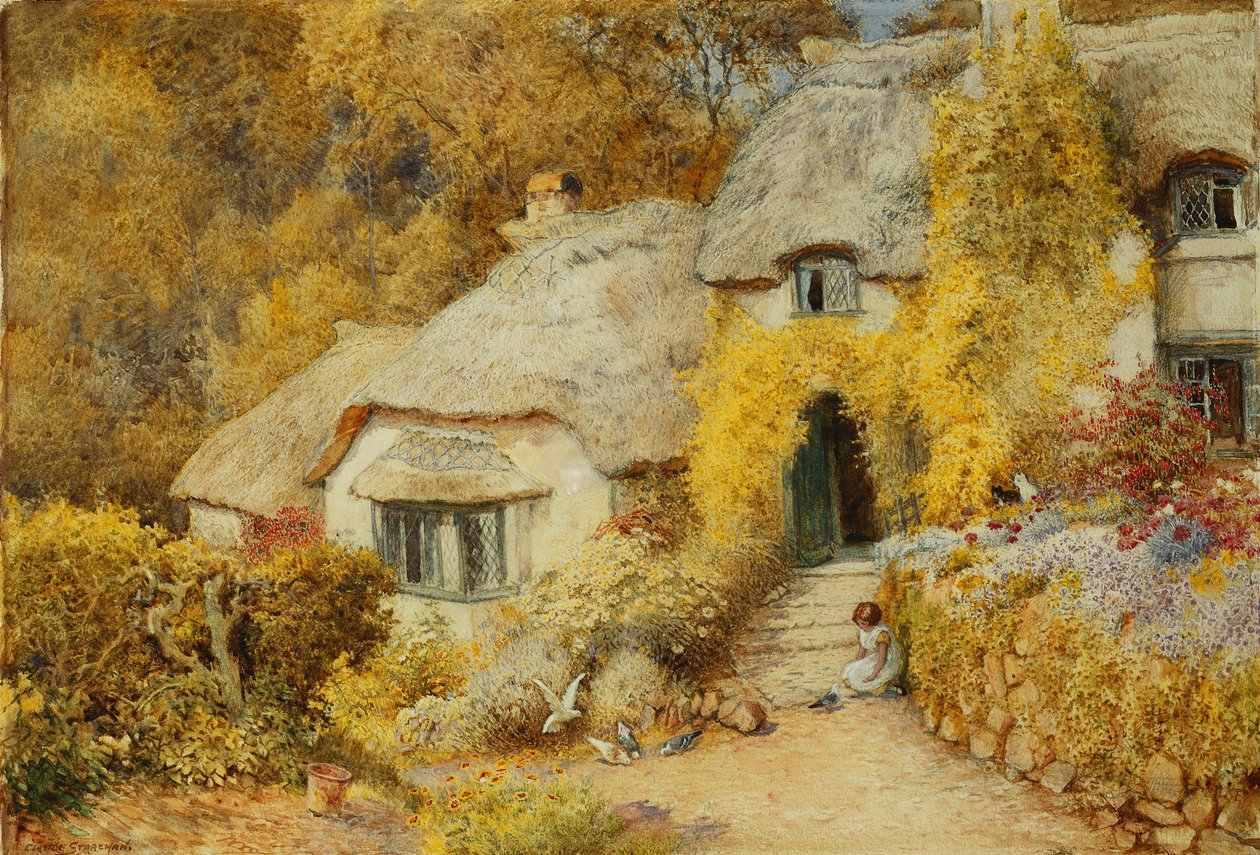 Víkendházak Selworthyben, Somersetben alkotó: Arthur Claude Strachan
