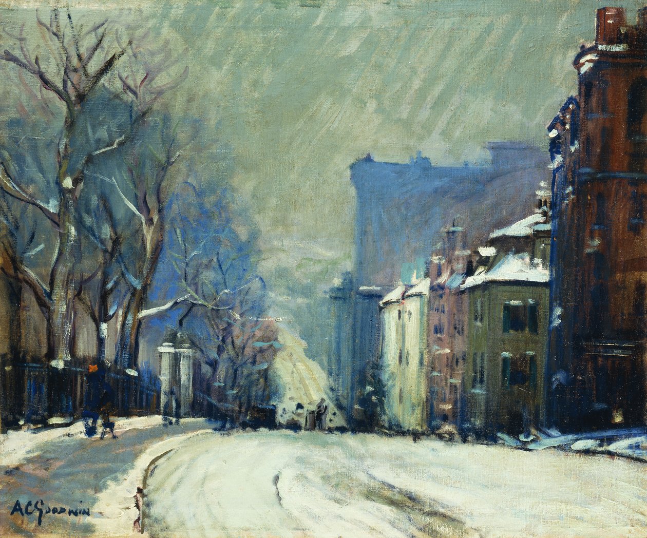 Beacon Street télen alkotó: Arthur Clifton Goodwin