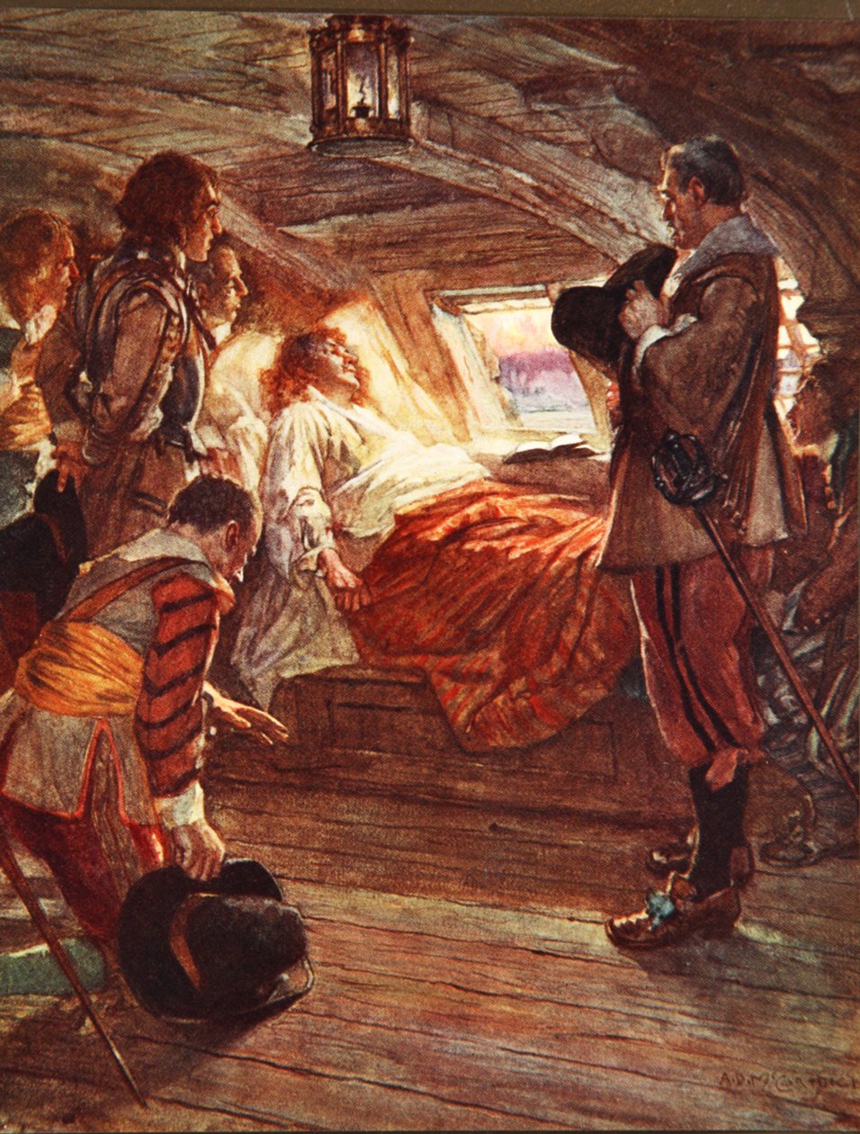 Blake admirális halála (1599-1657) illusztrációja a "Drake
