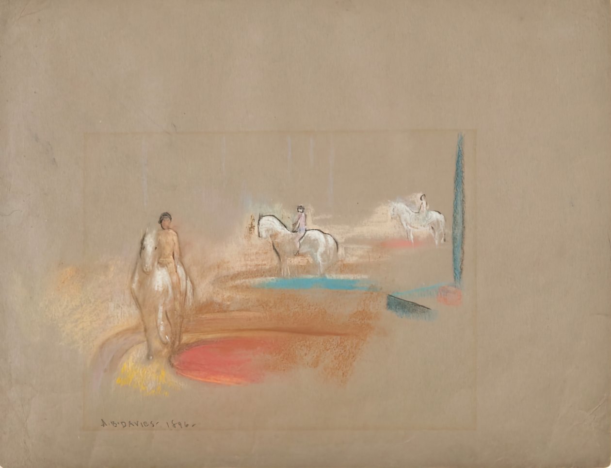 Három lovas, 1896. alkotó: Arthur Davies