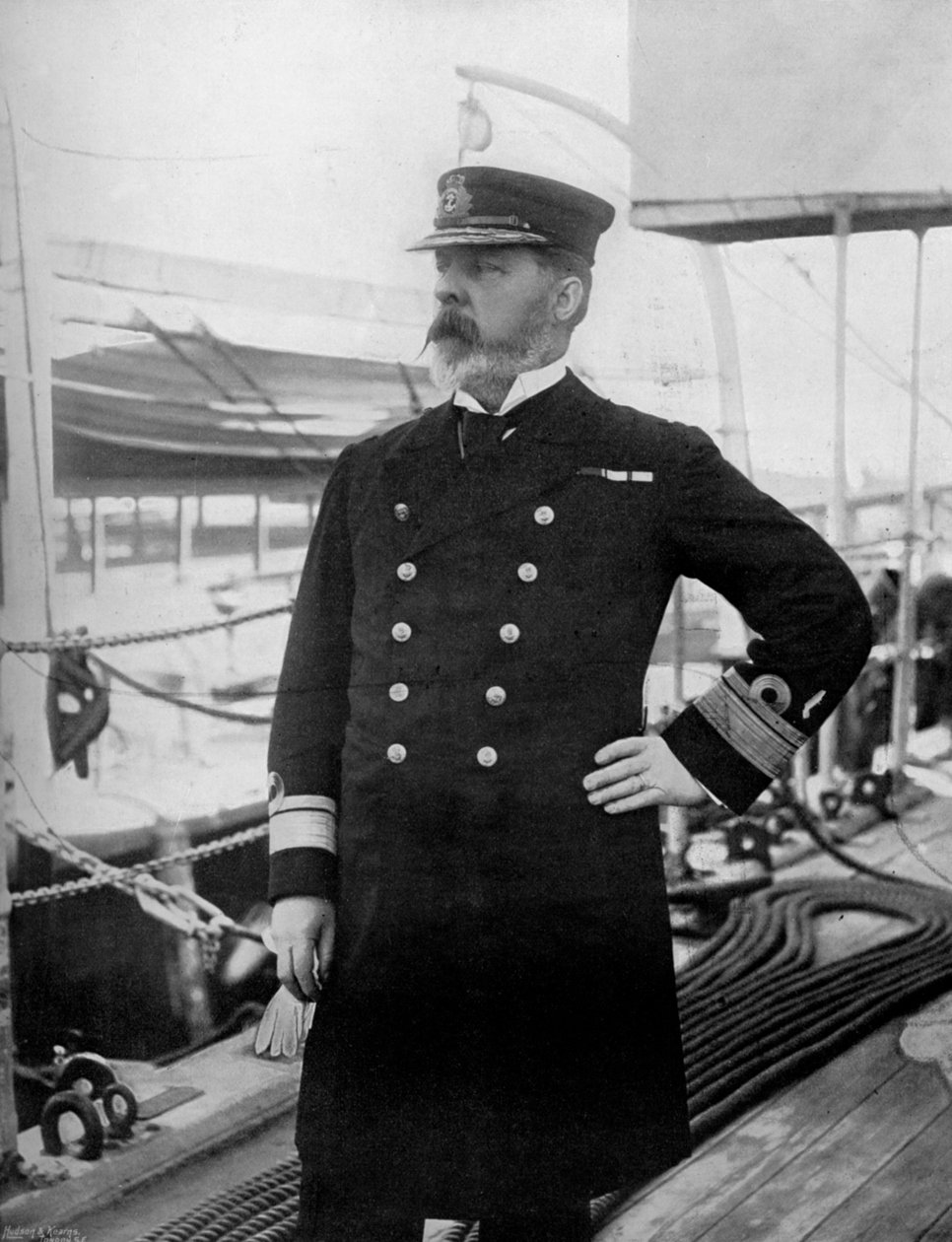 Henry Bury Palliser ellentengernagy, a brit csendes-óceáni flotta parancsnoka, 1896. alkotó: Arthur Debenham