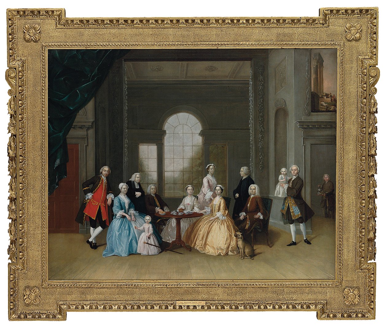 John Offley Crewe és családja csoportportréja alkotó: Arthur Devis