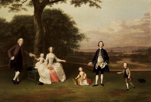 A Till család, 1750-51 körül alkotó: Arthur Devis