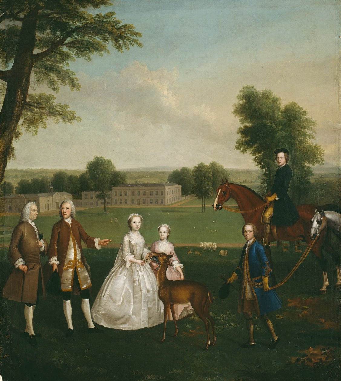 Thomas Lister és családja a Gisburne Parkban, 174041. alkotó: Arthur Devis