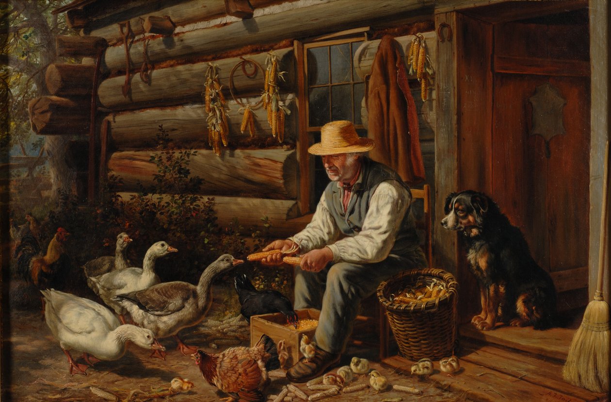 Az öreg úttörő: Dan bácsi és házi kedvencei, 1878 alkotó: Arthur Fitzwilliam Tait