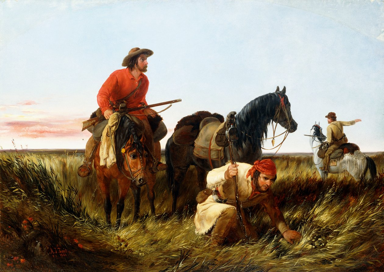 Csapdászok követik a nyomot: Hibás, 1851 alkotó: Arthur Fitzwilliam Tait
