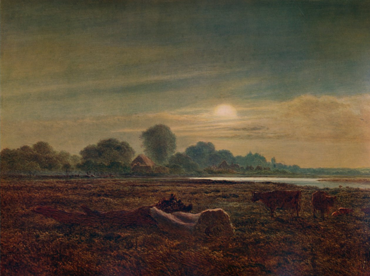 Folyói jelenet Holdfényben, szarvasmarhával, 1879, 1935 alkotó: Arthur Gilbert