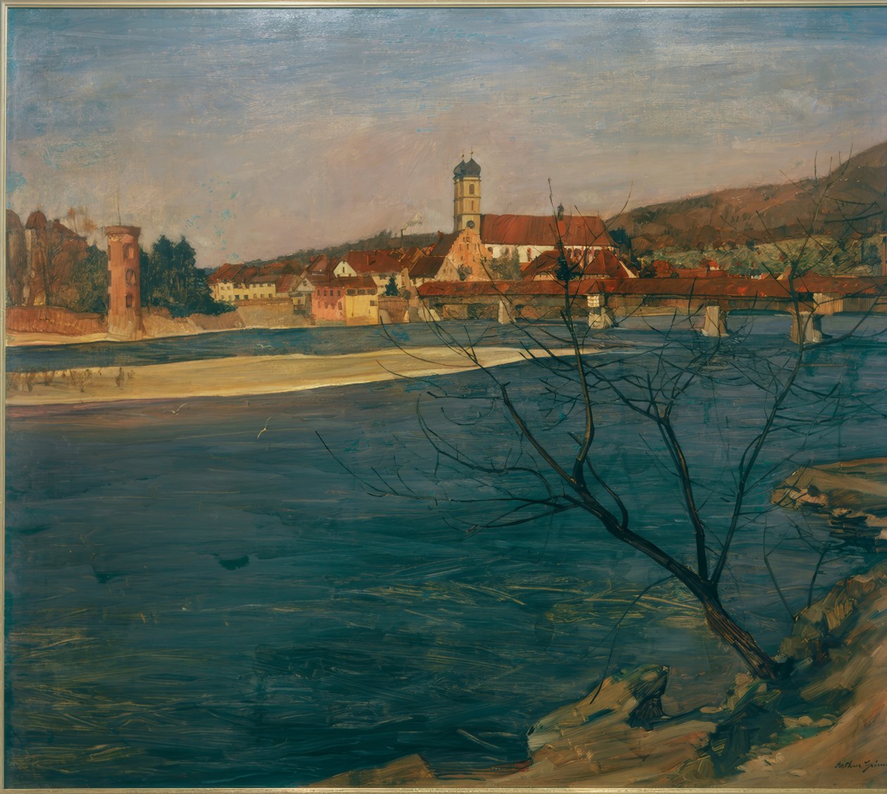 Rajna Säckingen közelében alkotó: Arthur Grimm