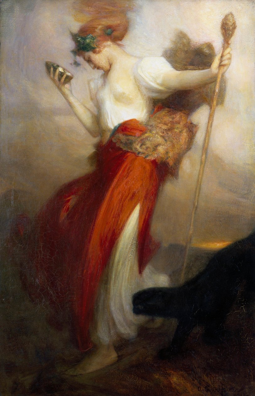 "A bakkhánsnő" Arthur Hacker (1858-1919) festménye 1913 alkotó: Arthur Hacker