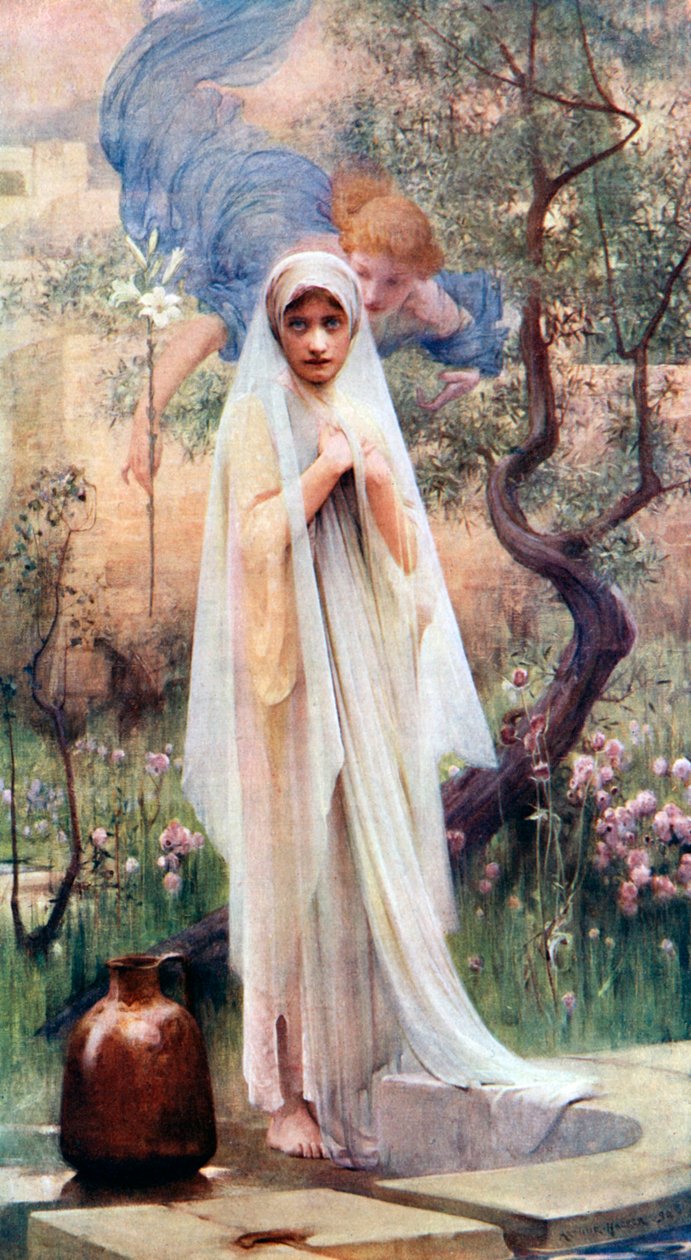 Angyali üdvözlet, 1926. alkotó: Arthur Hacker