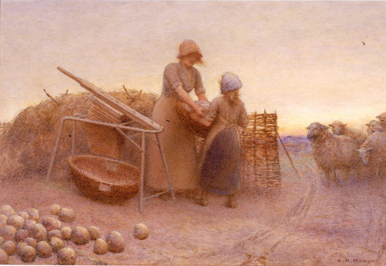 A répavágó (akvarell, papír (panelre ragasztva)) alkotó: Arthur Hardwick Marsh