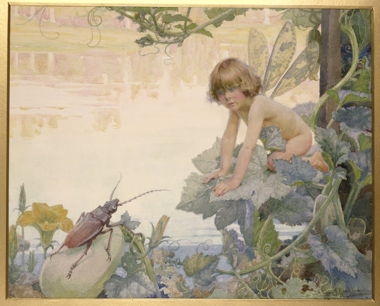 A tündér és a bogár, 1922 (wc papíron) alkotó: Arthur Herbert Buckland