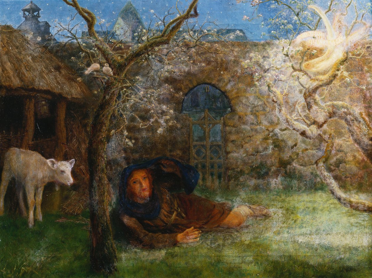 Caedmon ébredése, alkotó: Arthur Hughes