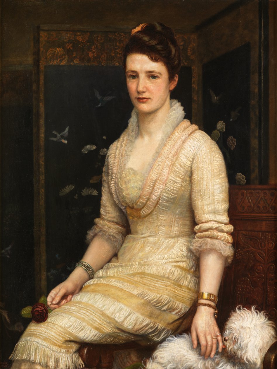Gertrude Fearon (Olaj, vászon, táblára fektetve) alkotó: Arthur Hughes
