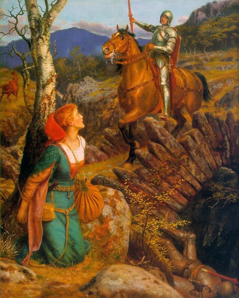 A rozsdás lovag megdöntése, 1894-1908 körüli évek alkotó: Arthur Hughes