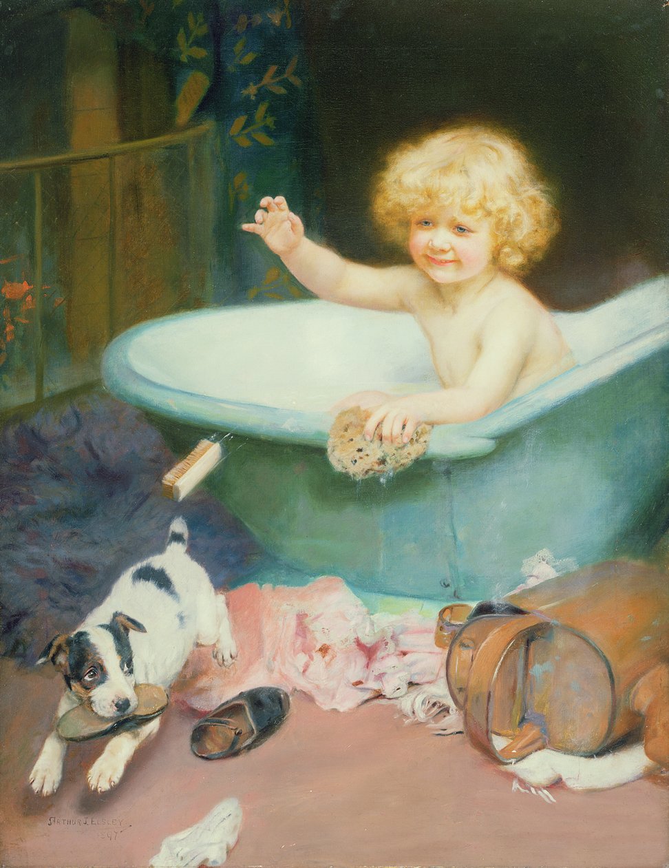Fürdetés idő alkotó: Arthur John Elsley