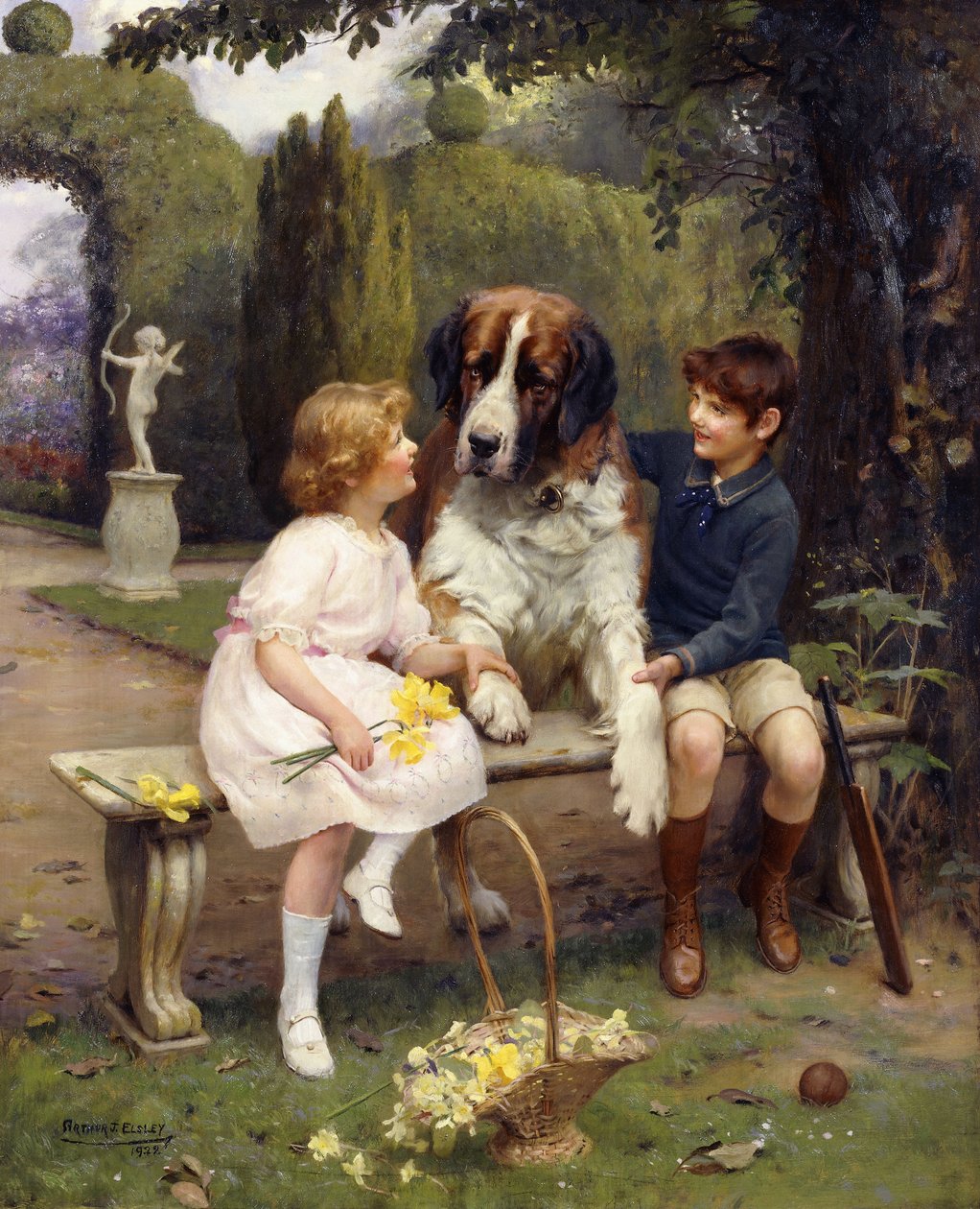 Gyermekek Szent Bernáttal alkotó: Arthur John Elsley