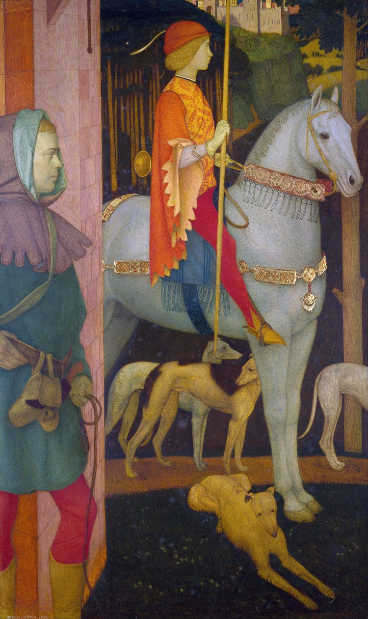 "Kilhwych, a király fia" Arthur Joseph Gaskin (1862-1928) festménye 1901 Birmingham Múzeum és művészeti galéria alkotó: Arthur Joseph Gaskin