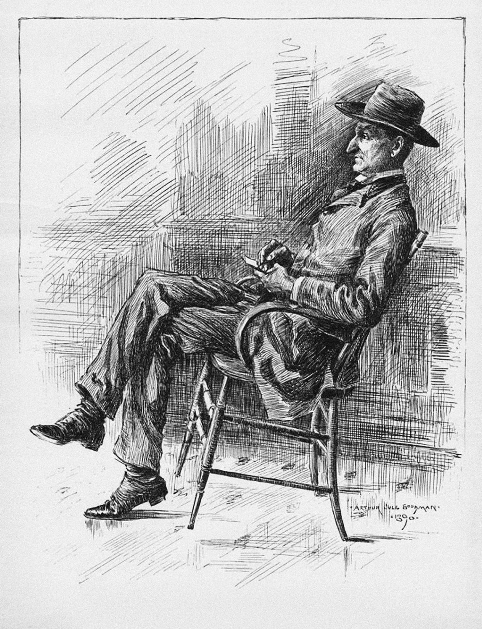 Benjamin Peter Old Hutch Hutchinson portréja, 1890 alkotó: Arthur Jule Goodman