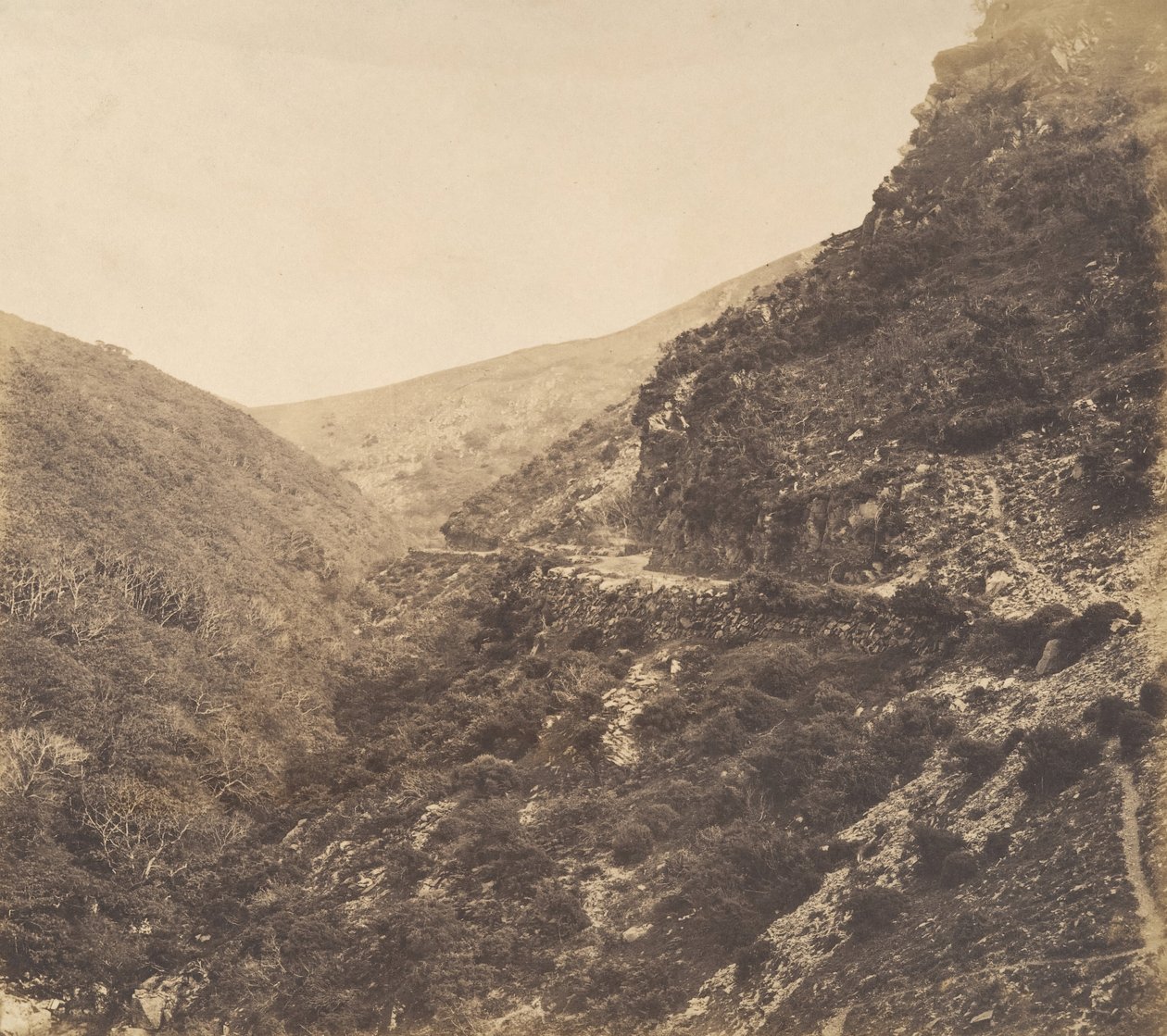 On the Road to Watersmeet, Lynton közelében, Észak-Devonban, 1856. alkotó: Arthur Julius Pollock
