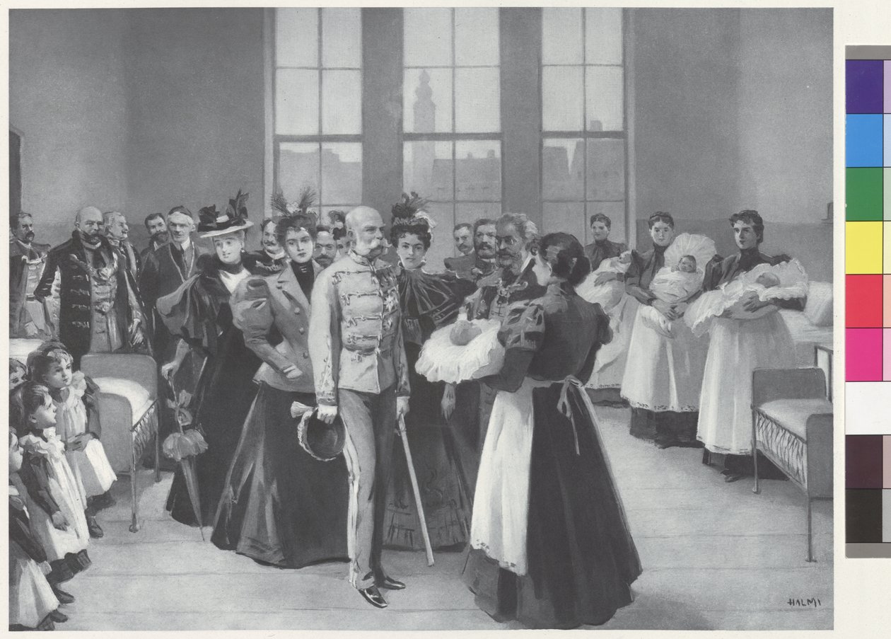 Ferenc József császár és kísérete alkotó: Arthur Lajos Halmi