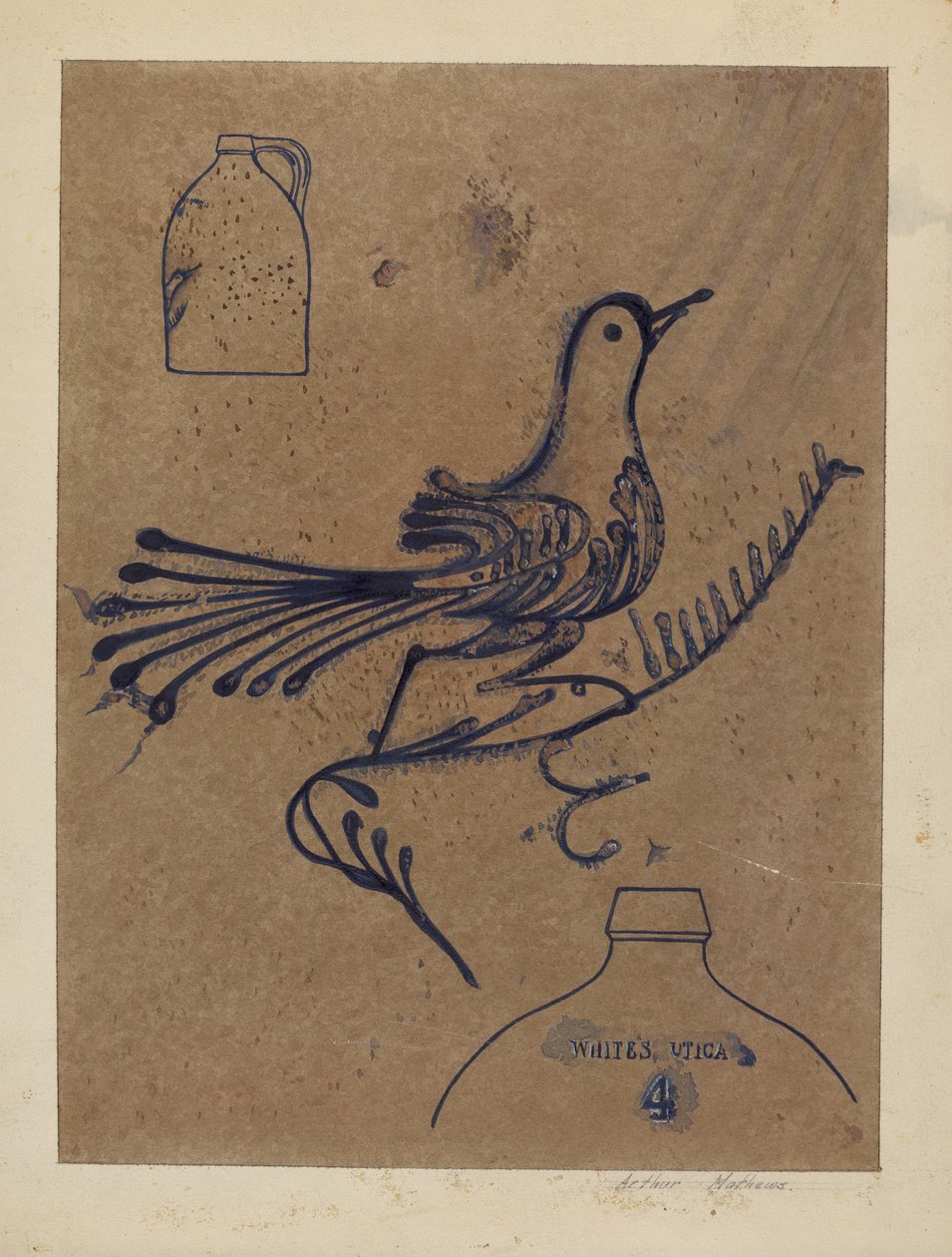 Kőedény kancsó, c. 1937. alkotó: Arthur Matthews
