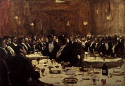 Társaság a vacsorán alkotó: Arthur Melville