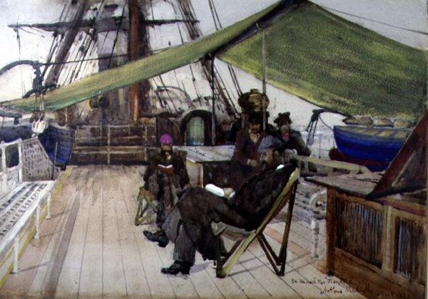 A Magdala fedélzetén alkotó: Arthur Melville