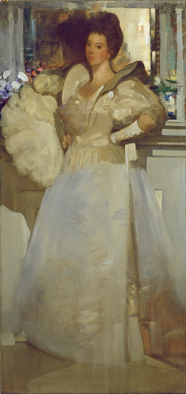 Opál és szürke, Miss Rachel White portréja, 1897 alkotó: Arthur Melville