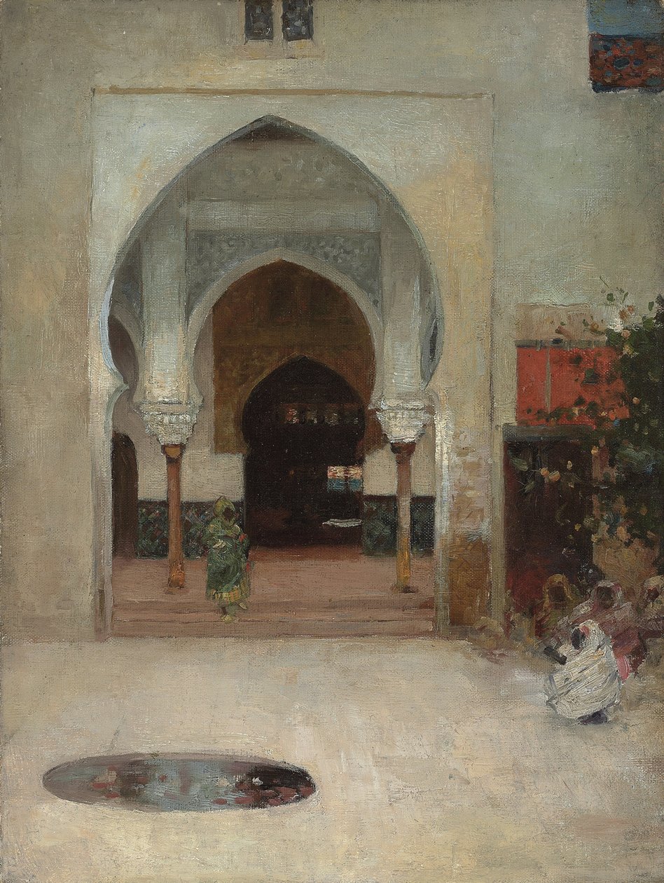 Tanulmány "A szeráj ajtajában" c. 1890 alkotó: Arthur Melville