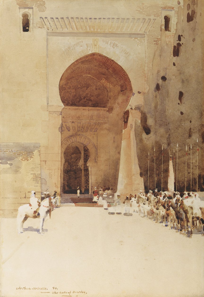Az igazságosság kapuja, 1890 (wc papíron) alkotó: Arthur Melville