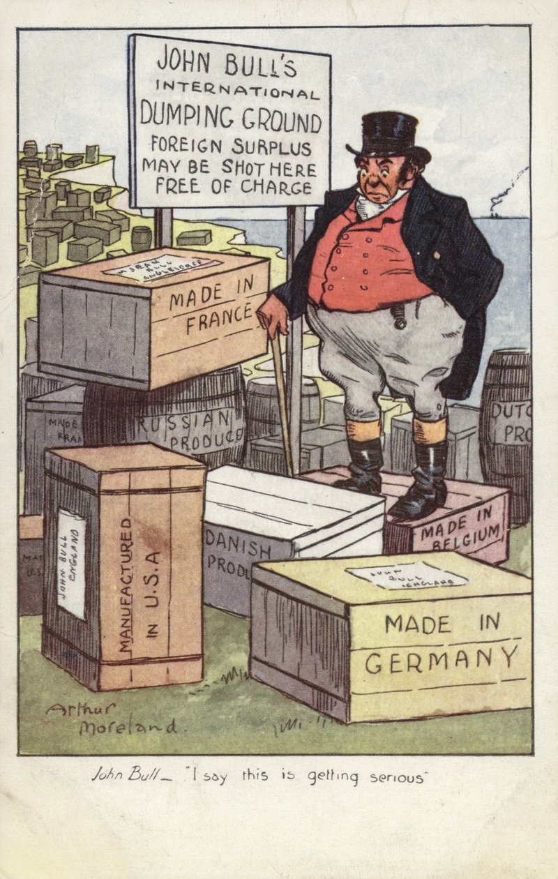 John Bull nemzetközi szeméttelepe (színes lithó) alkotó: Arthur Moreland