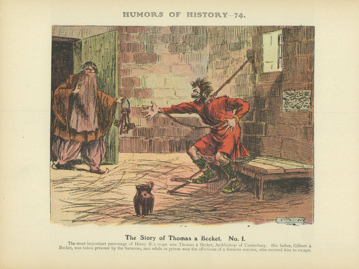 Thomas a Becket története. No. 1 (színes litográfia) alkotó: Arthur Moreland