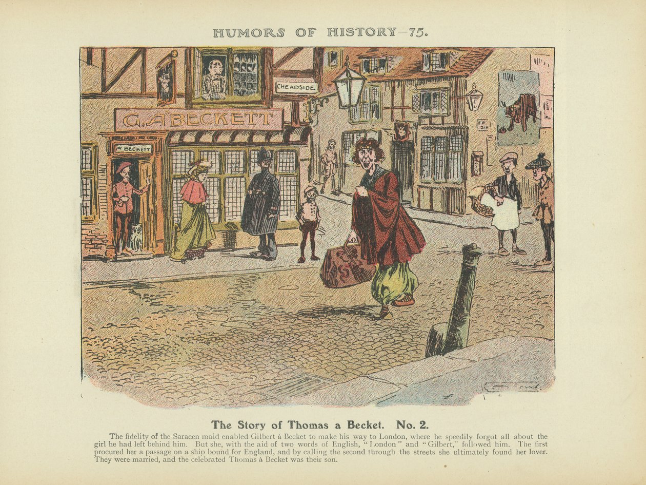 Thomas a Becket története. No. 2 (színes litográfia) alkotó: Arthur Moreland