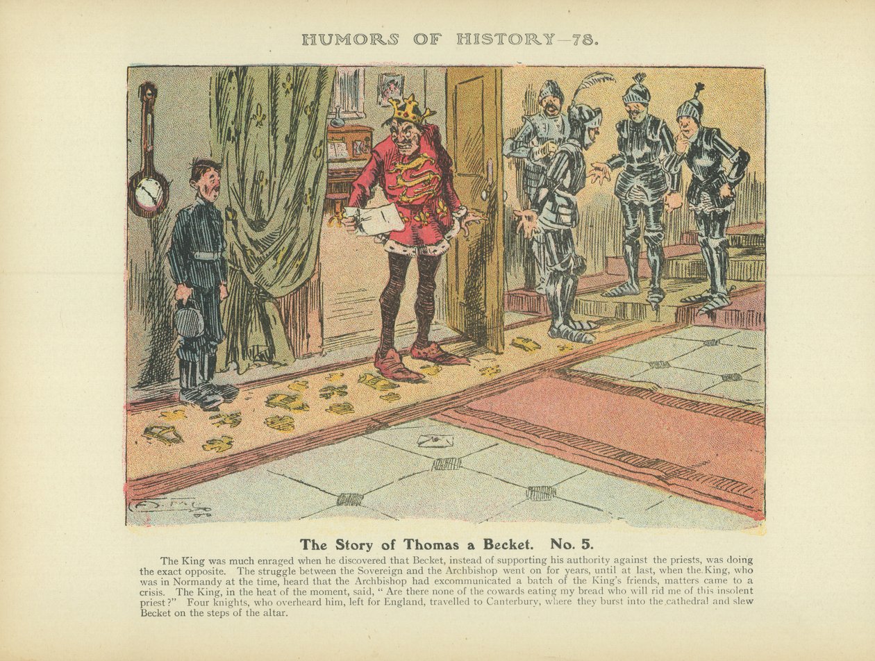 Thomas a Becket története. No. 5 (színes litográfia) alkotó: Arthur Moreland