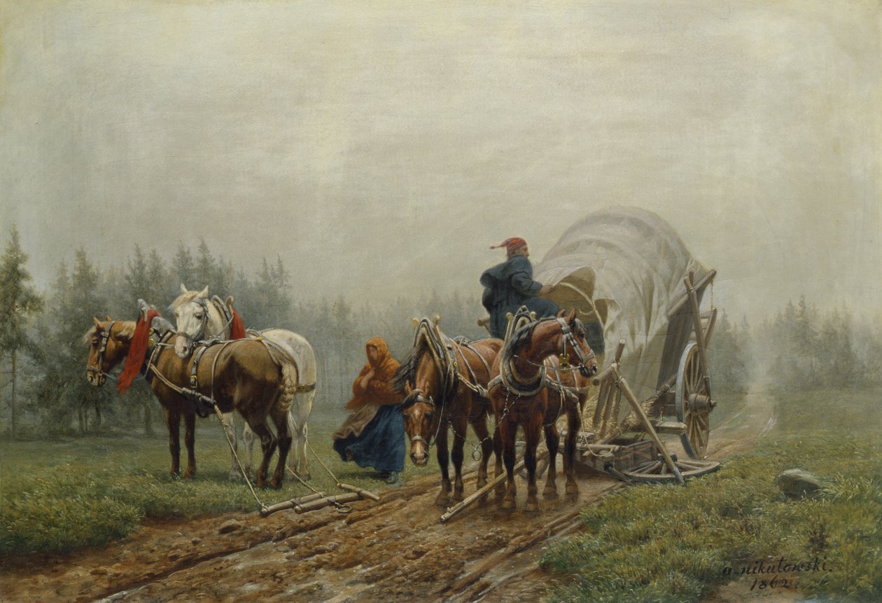 A törött tehervagon, 1862 alkotó: Arthur Nikutowski