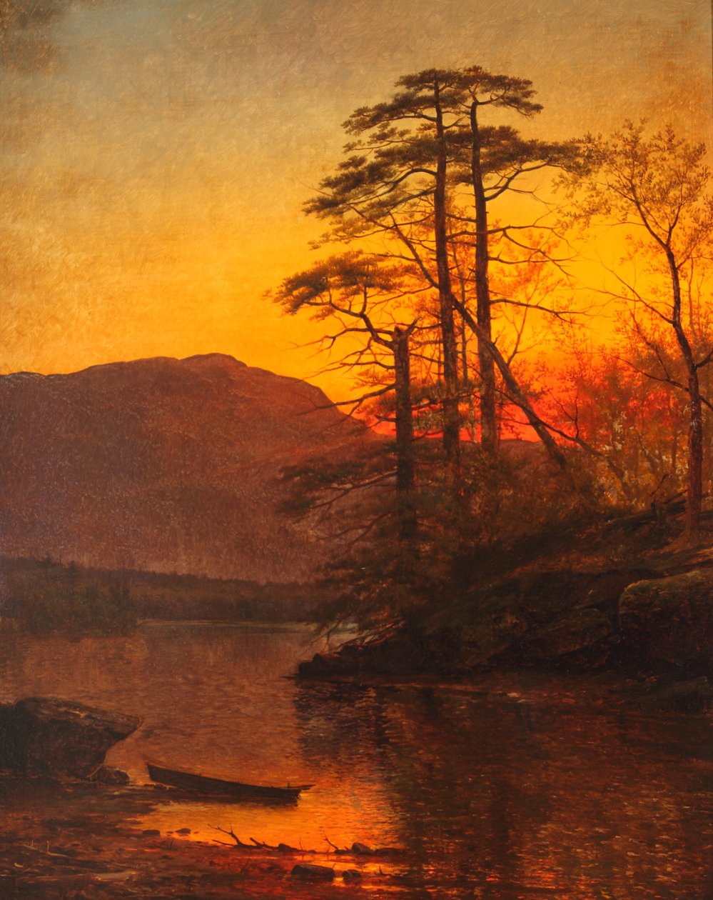 Este az Ausable folyón 1875 (Olaj, vászon) alkotó: Arthur Parton