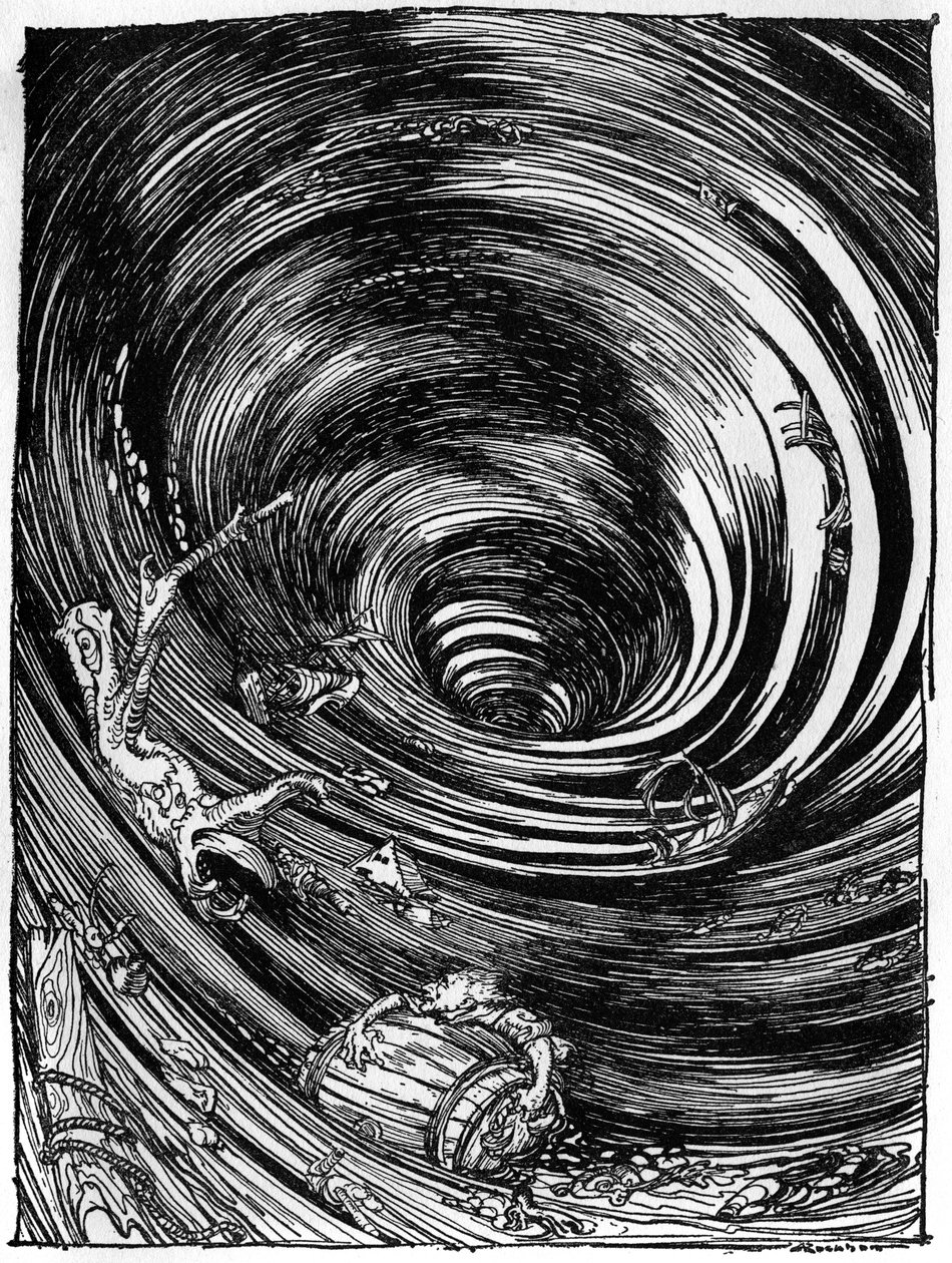 Edgar Allan Poe: A Descent into the Maelstrom alkotó: Arthur Rackham