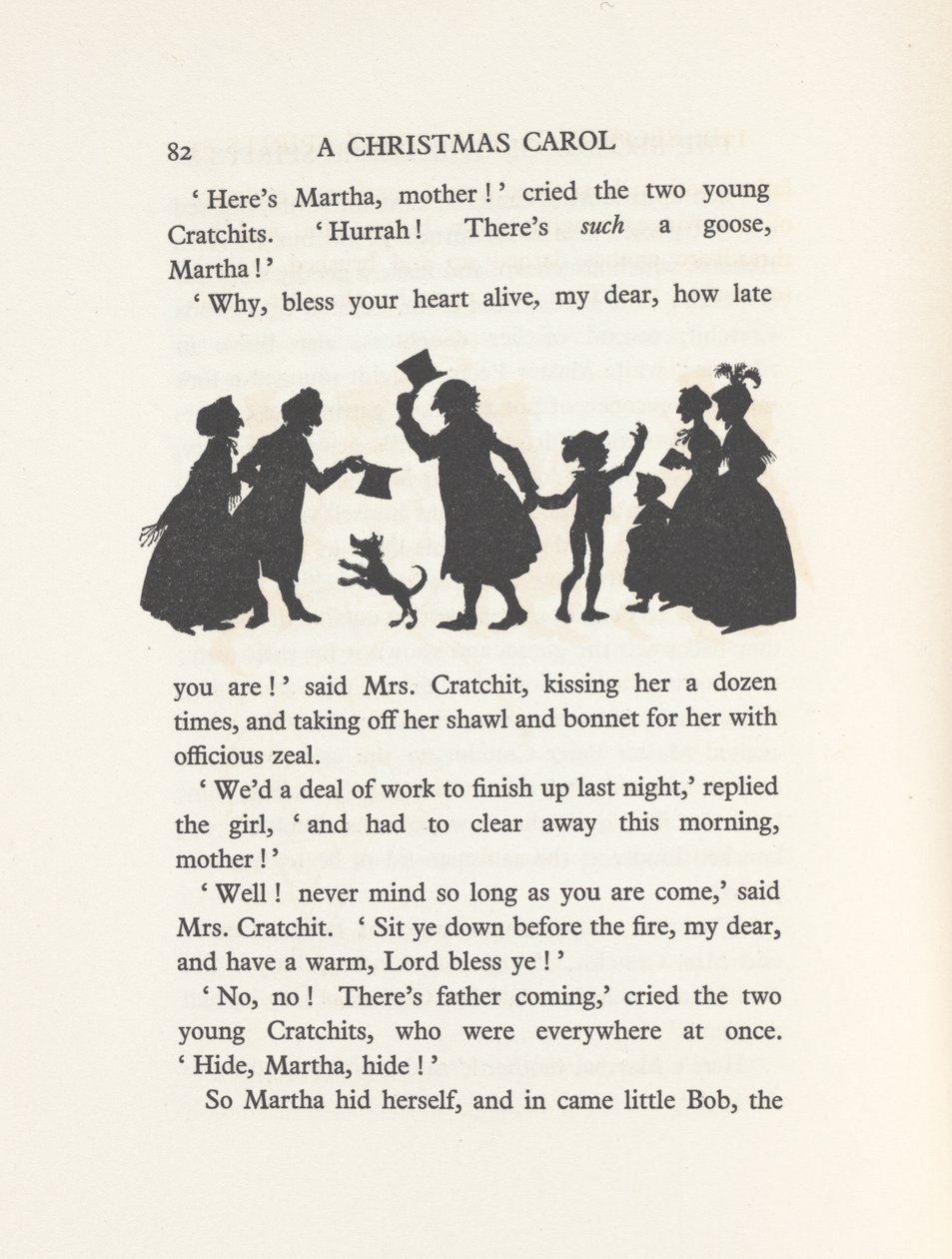 "Bob Cratchit és Tiny Tim", 1915 (litho) alkotó: Arthur Rackham