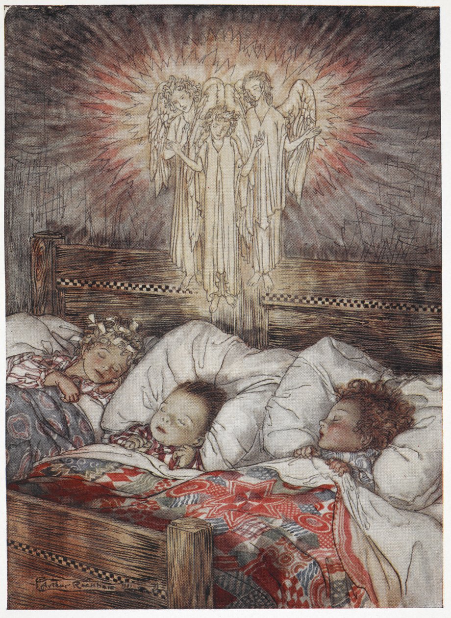 Gyermekek alszanak és álmodnak alkotó: Arthur Rackham