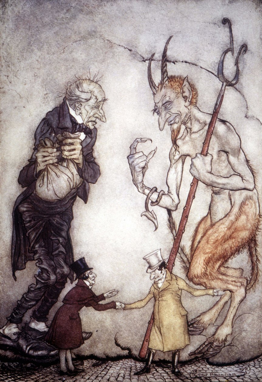 Charles Dickens (1812-1872) karácsonyi meséje, Arthur Rackham (1867-1939) illusztrációja alkotó: Arthur Rackham