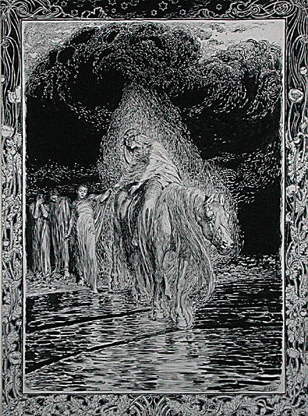 Átkelés a folyón alkotó: Arthur Rackham