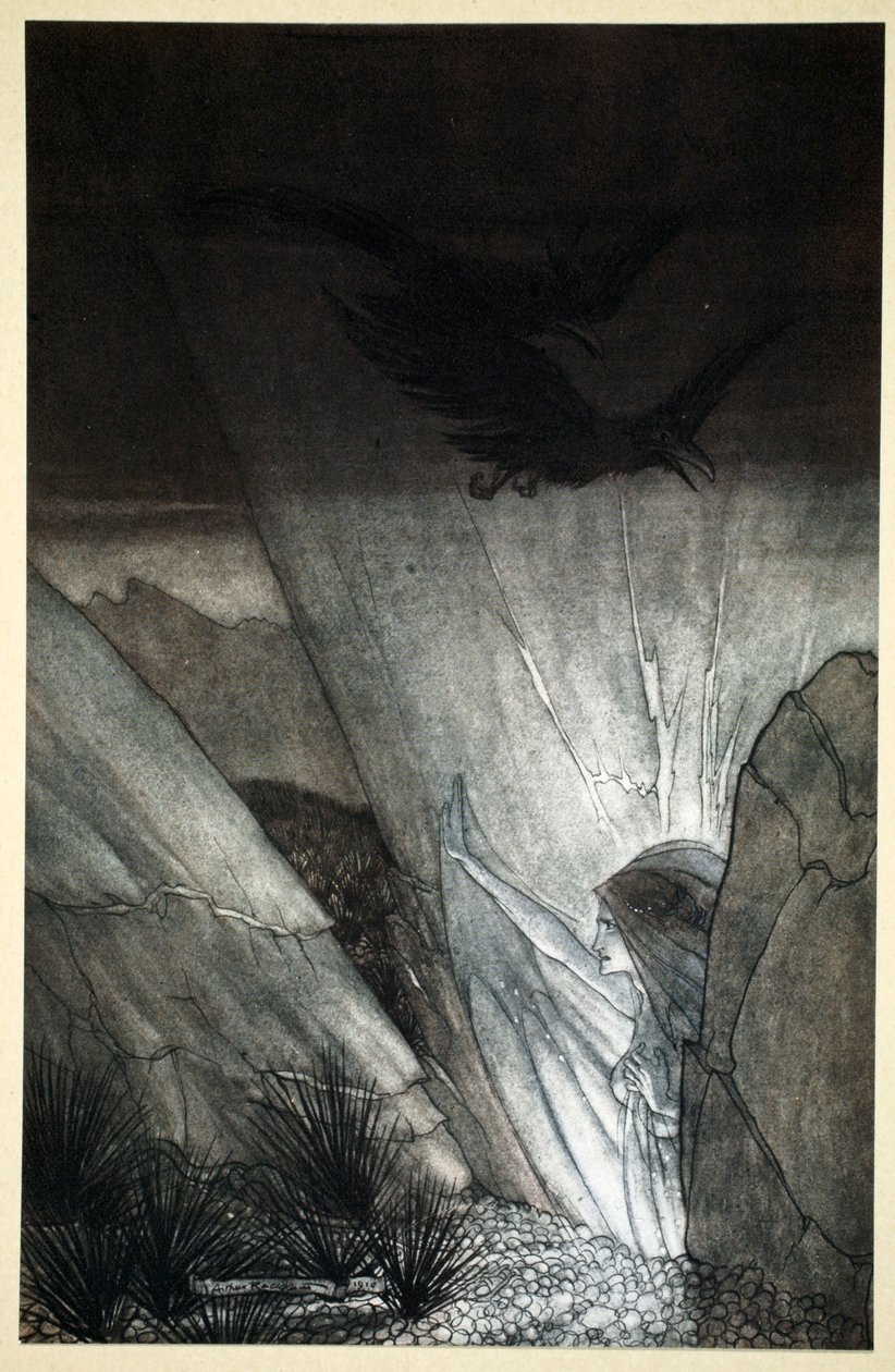 „Erda kéri, vigyázz”, 1910. alkotó: Arthur Rackham
