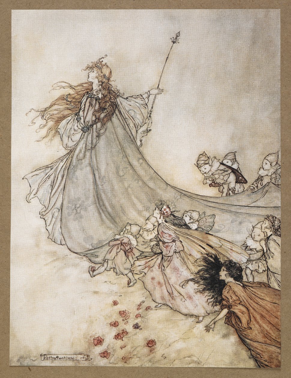 ... Tündérek el! Gyerekek leszünk, ha tovább maradok. Jelenet a Szentivánéji álomból. alkotó: Arthur Rackham